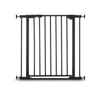 hauck Stair Safety Gate Clear Step Autoclose 2 for Widths 75-80 cm Ultra Flat Threshold Automatic Closing Mechanism No Drilling One-Handed Opening Metal (Black)