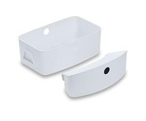 hauck Storage Box Set, White - for Alph Wooden Highchair, Set of 2 with 1x Small Box with Lid up to 3 kg + 1x Large Box up to 5 kg, Easy to Clean, Practical Storage Space