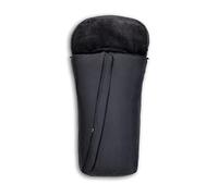 hauck Universal Footmuff Winter, Black - for Pushchair, Stroller, Buggy & Pram, Warm & Soft Fleece Cosy Toe for Toddlers, with Two-Way Zipper & Drawstring Hood, Machine Washable