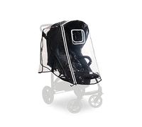 hauck Universal Pushchair Rain Cover, Transparent - Fits Most 4 Wheeled Pushchair & Stroller Seats, XL Zipper Door & Access Window, Waterproof & Durable, Reflective Trim, Adjustable & Foldable