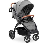 hauck Uptown, Melange Grey - Pushchair with Large Seat, Rubber Wheels, Suspension Raincover & Cup Holder, Height-Adjustable, Easy & Compact Folding, Fully Reclining from Birth up to 22 kg