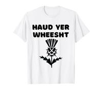 Haud Yer Wheesht - Scottish Gaelic Funny Thistle Graphic T-Shirt