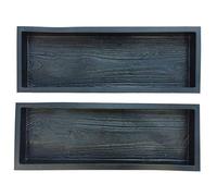 Haude 2 Molds Old Wooden Boards Paving Pavement Concrete Mould Garden Stepping Stone Path Patio