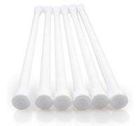 Haude 6 Pack Tension Rods, Adjustable Spring Cupboard Bars Rod Curtain Rods White