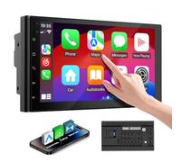 Haudio 2 Din Car Stereo with 7 inch HD Touchscreen, Wireless Apple Carplay & Android Auto, Bluetooth, SWC, Mirror Link, AUX,FM Car Radio Receiver(No backup reversing camera)|for All Vehicle