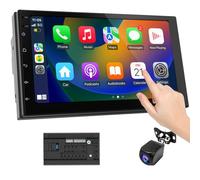 Haudio 7 Inch 2 Din Wireless Car Screen for Apple CarPlay & Android Auto,with Backup Camera,FM/AM,Mirror Link,Bluetooth,Voice Control,GPS Navigation for All Cars |CarPlay Screen (RAM 2GB+ROM 32GB)
