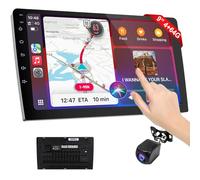 Haudio 9 Inch Wireless Carplay Screen for Car,Double Din Car Audio Receivers with Voice Control,HD Portable Car Stereo Touch Screen with Backup Camera