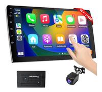 Haudio Carplay Screen for Car, 10.1 inch Wireless CarPlay and Wireless Android Auto,Backup Camera,Double Din Car Stereo,GPS Navigation, Mirroring,Audio Receivers, Music Player (10.1 inch)