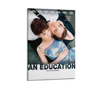 HAUEBDANSEY An Education Posters Aesthetic Vintage Wall Art Canvas Poster Decorative Painting Living Room Bed Room Decor 24x36inch(60x90cm) Frame-style