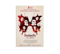 HAUEBDANSEY Butterfly Kisses Posters Aesthetic Vintage Wall Art Canvas Poster Decorative Painting Living Room Bed Room Decor 24x36inch(60x90cm) Unframe-style