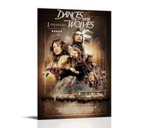 HAUEBDANSEY Dances with Wolves Posters Aesthetic Vintage Wall Art Canvas Poster Decorative Painting Living Room Bed Room Decor 24x36inch(60x90cm) Frame-style