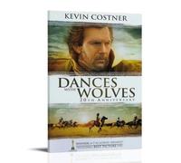 HAUEBDANSEY Dances with Wolves Posters Aesthetic Vintage Wall Art Canvas Poster Decorative Painting Living Room Bed Room Decor 24x36inch(60x90cm) Frame-style