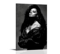 HAUEBDANSEY Diana Ross Posters Aesthetic Vintage Wall Art Canvas Poster Decorative Painting Living Room Bed Room Decor 12x18inch(30x45cm) Frame-style