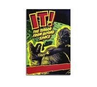 HAUEBDANSEY It! The Terror from Beyond Space Posters Aesthetic Vintage Wall Art Canvas Poster Decorative Painting Living Room Bed Room Decor 12x18inch(30x45cm) Unframe-style