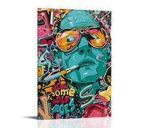 HAUEWB4HEWY Fear And Loathing In Las Vegas Poster Aesthetic Canvas Cover Wall Art Poster Modern Art Paintings for Living Rooms 24x36inch(60x90cm) Frame-style