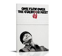 HAUEWB4HEWY One Flew Over The Cuckoo’s Nest Poster Aesthetic Canvas Cover Wall Art Poster Modern Art Paintings for Living Rooms 16x24inch(40x60cm) Frame-style