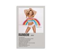 HAUEWB4HEWY Rainbow by Mariah Carey Poster Aesthetic Canvas Cover Wall Art Poster Modern Art Paintings for Living Rooms 12x18inch(30x45cm) Unframe-style