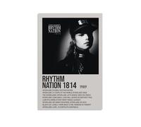 HAUEWB4HEWY Rhythm Nation 1814 by Janet Jackson Poster Aesthetic Canvas Cover Wall Art Poster Modern Art Paintings for Living Rooms 08x12inch(20x30cm) Unframe-style