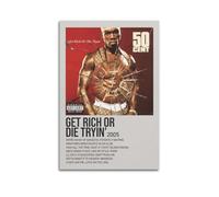 HAUEYQWUEGG 50 Cent Get Rich Or Die Tryin' Posters Wall Art Print Poster Decor Vintage Canvas for Living Room Bed Room 20x30inch(50x75cm) Unframe-style