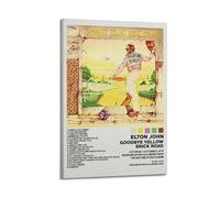 HAUEYQWUEGG Elton John Posters Goodbye Yellow Brick Road Poster Album Cover Poster Posters Wall Art Print Poster Decor Vintage Canvas for Living Room Bed Room 12x18inch(30x45cm) Frame-style