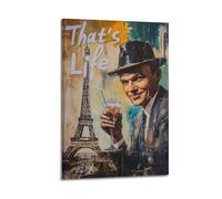 HAUEYQWUEGG Frank Sinatra That's Life Posters Wall Art Print Poster Decor Vintage Canvas for Living Room Bed Room 16x24inch(40x60cm) Frame-style