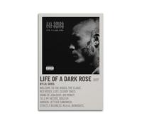 HAUEYQWUEGG Lil Skies Life of A Dark Rose Posters Wall Art Print Poster Decor Vintage Canvas for Living Room Bed Room 12x18inch(30x45cm) Unframe-style