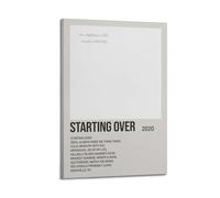 HAUEYQWUEGG Starting Over by Chris Stapleton Posters Wall Art Print Poster Decor Vintage Canvas for Living Room Bed Room 16x24inch(40x60cm) Frame-style