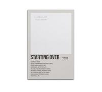 HAUEYQWUEGG Starting Over by Chris Stapleton Posters Wall Art Print Poster Decor Vintage Canvas for Living Room Bed Room 16x24inch(40x60cm) Unframe-style