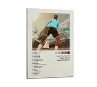 HAUEYQWUEGG Tyler Poster The Creator Call Me If You Get Lost Album Tracklist Posters Wall Art Print Poster Decor Vintage Canvas for Living Room Bed Room 24x36inch(60x90cm) Frame-style