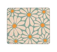 Haukea Aesthetic Green Mouse Pad Cute Flowers Mouse Pads for Laptop Wireless Mouse Square Office Computer Mousepad for Desk with Non-Slip Rubber Base Mouse Mat, 9.5×7.9 in, Retro Green