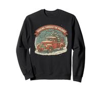 Hauling through the Holidays - Retro Pickup Truck Sweatshirt