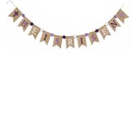 Haull He is Risen Burlap Banner Easter Bunting Garland Religious Easter Banner with Pom Poms Felt Signs Rustic Spring Decor for Spring Birthday Egg Hunt Home Church School Party Supplies(Religious)