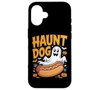 Haunt Dog Funny Ghost Hotdog Halloween Case for iPhone 16