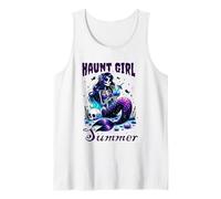 Haunt Girl Summer , Spooky Halloween Hot Ghoul Beach Tank Top