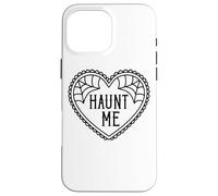 Haunt Me Heart Spiderweb Gothic Style Case for iPhone 16 Pro Max