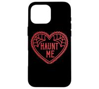 Haunt Me Spiderweb Heart Design Case for iPhone 16 Pro Max