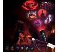 Haunt Rise Projector, Turns Any Car or Window into an Instant Haunt，Hallowe | Haunt Rise - USB Projector, Plug into USB & Aim Anywhere with 360° Adjust, Plug in Play, Set the Scene for a Spooky Night