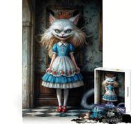 Haunted Alice Jigsaw Puzzles for Adults 1000 Pieces Cognitive Skill Bright Color Fun Challenge Perfect Decor (50x75cm)