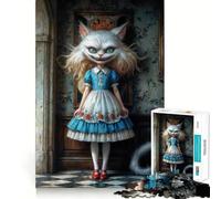 Haunted Alice Jigsaw Puzzles for Adults 1000 Pieces Cognitive Skill Bright Color Fun Challenge Perfect Decor (50x75cm)