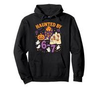 Haunted By 6 7 Halloween Meme Ghosts Pumpkins Scary House Pullover Hoodie