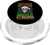 Haunted By 6-7 Holidays Santa Skull Ugly Christmas Six Seven PopSockets PopGrip for MagSafe