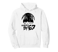 Haunted by 67 - Funny Ghost and Pumpkin Halloween Costume Pullover Hoodie