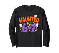 Haunted by 67 Nurse Funny Halloween Haunted by 6-7 Ghost Long Sleeve T-Shirt