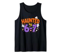 Haunted by 67 Nurse Funny Halloween Haunted by 6-7 Ghost Tank Top