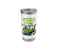Haunted By My Appetite for Guac Funny Mexican Food Lover Stainless Steel Insulated Tumbler