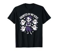 Haunted by My Kids, Funny Tired Skeleton mom Halloween T-Shirt