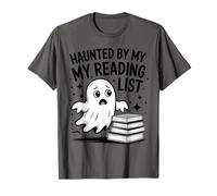 Haunted by My Reading List Funny Ghost with Books T-Shirt