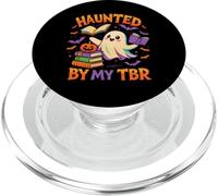 Haunted By My TBR Funny Bookworm Halloween Quote PopSockets PopGrip for MagSafe