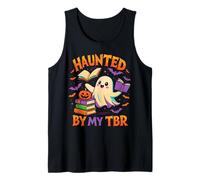 Haunted by My TBR Funny Bookworm Halloween Quote Tank Top