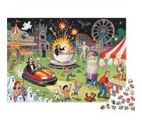 Haunted Carnival Stampede Wooden Jigsaw Puzzle Waterproof 1000 Piece Puzzles for Adults Challenging And Brainteasing Home Decoration